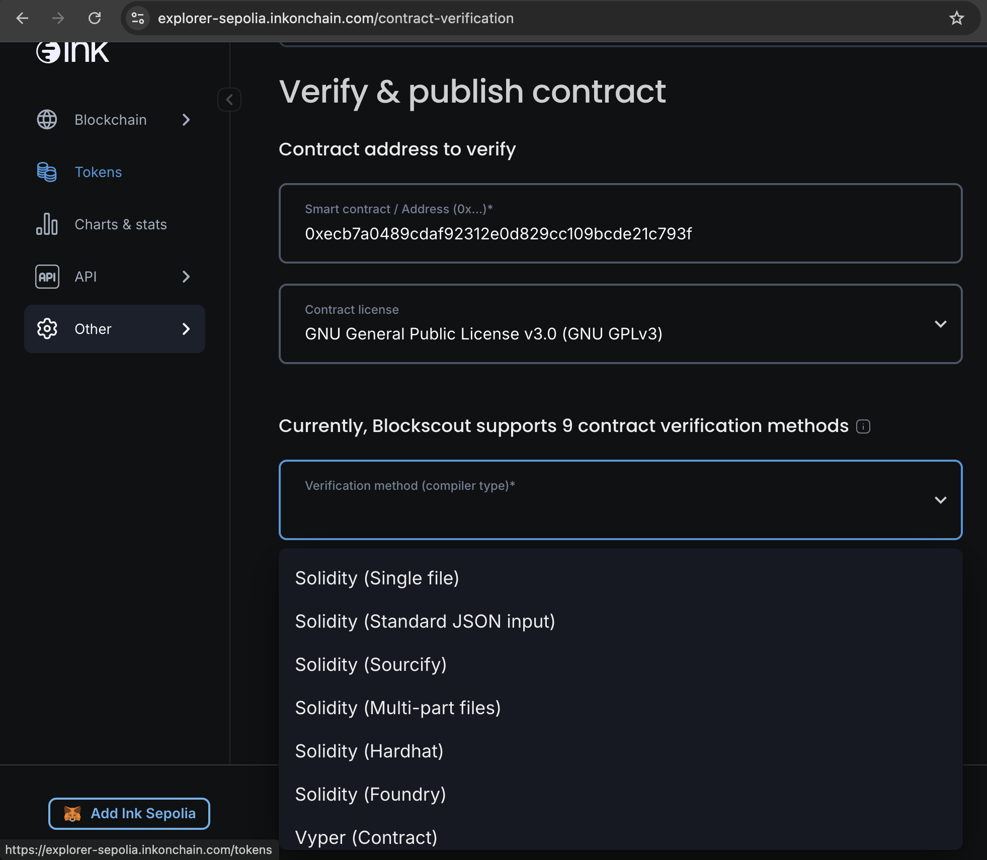 Blockscout verification 2